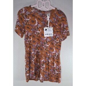 Kate Quinn Modal Top 8Y Marmalade Daisy 70s Floral Drop Waist NWT